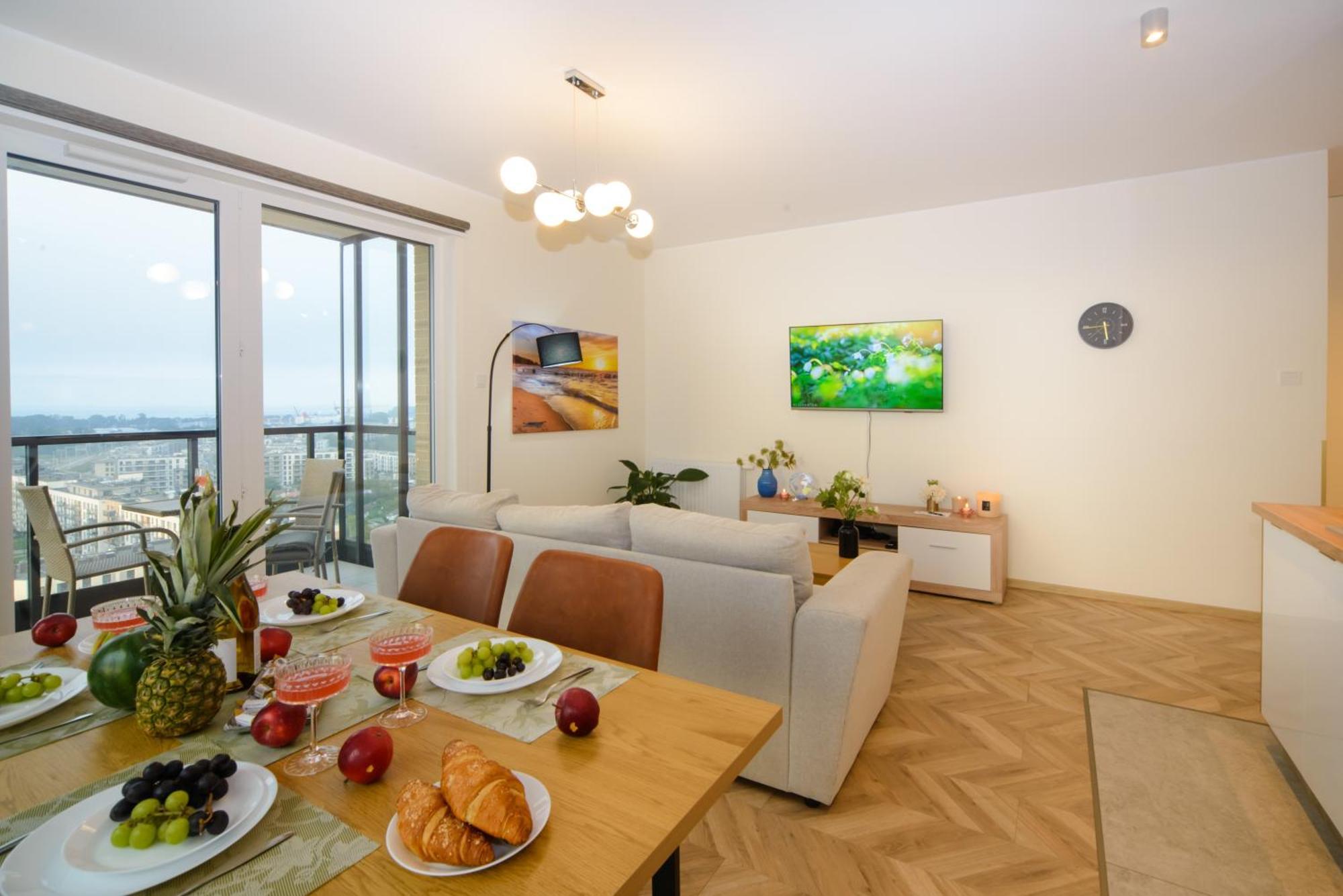 Apartment Maya's Flats & 101 Sea View - 3 Pokojowy Z Widokiem Na Morze Na Letnicy Danzig